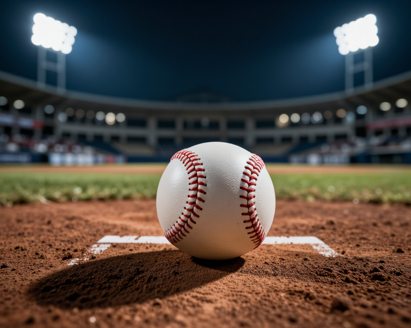 Baseball on Pitcher's Mound