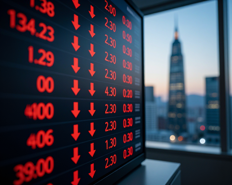 Financial Market Decline Concept