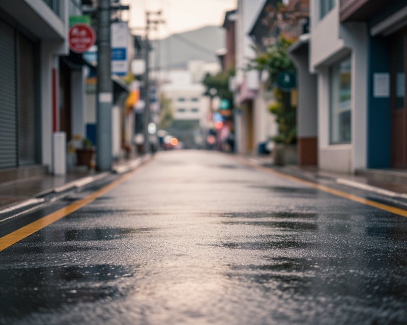 Rainy Seoul Street