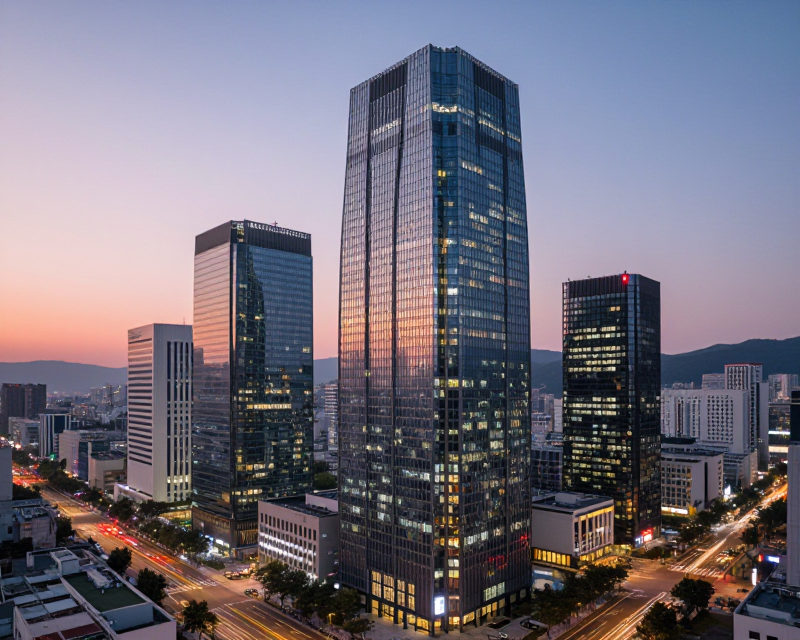Seoul Business District Twilight