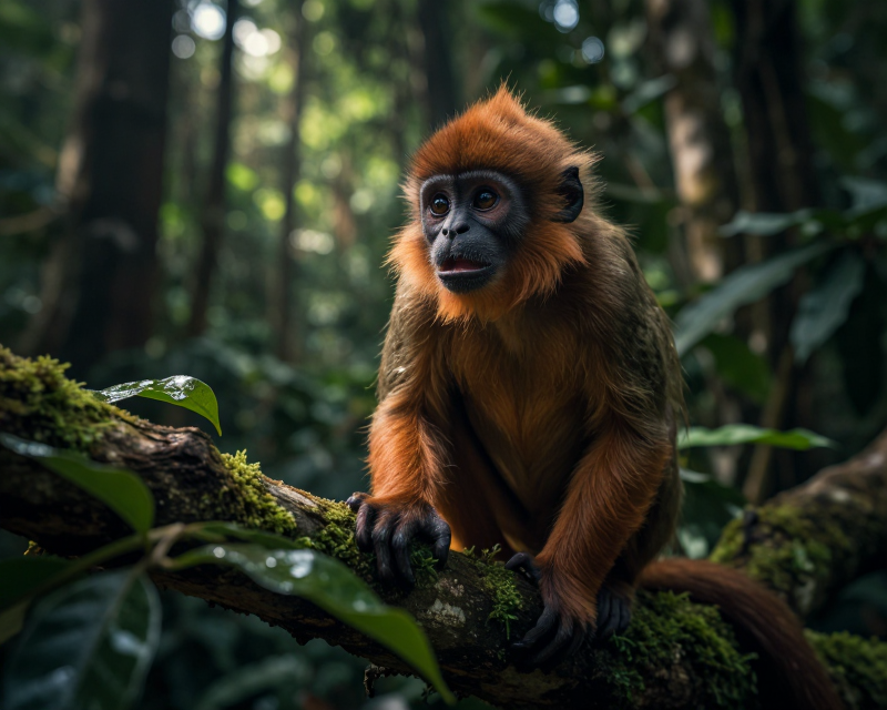 Likweli Monkey in Congo Rainforest