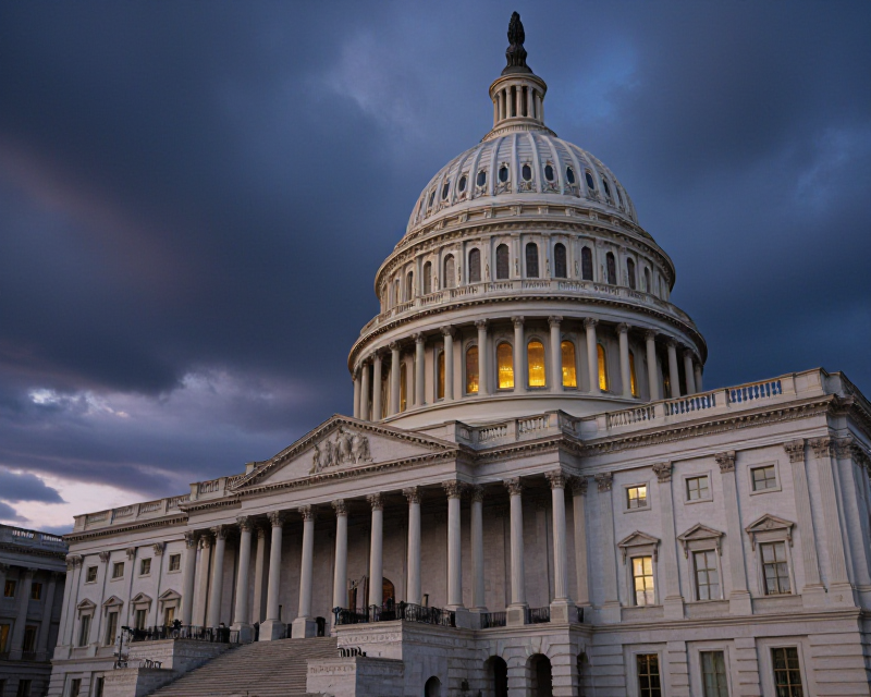 US Capitol Twilight Tension