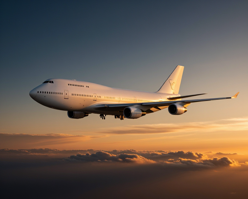 Cinematic view of a presidential aircraft